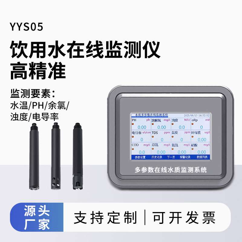 飲用水水質監測參數(水溫、ph、余氯、濁度、電導率)